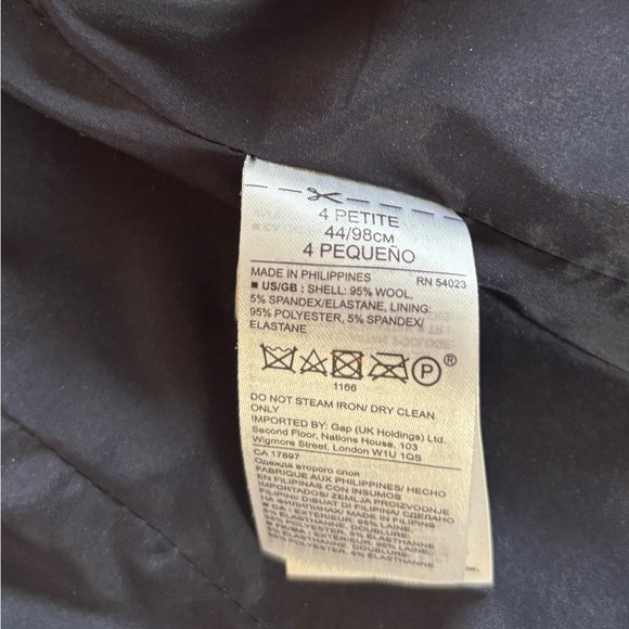 Banana Republic Lightweight Wool Blazer Navy Size 4 Petite - Picture 4 of 7